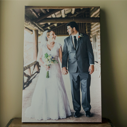displayed-canvas-bride-and-groom-maine-photographer