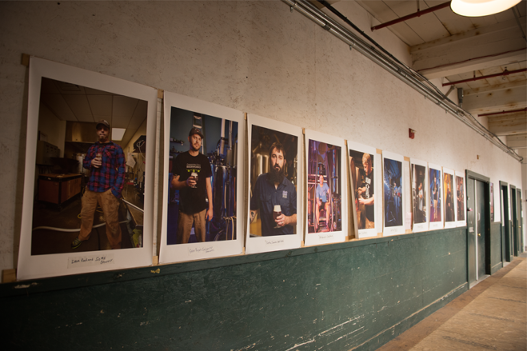hallway-with-beer-crafter-photographs-on wall