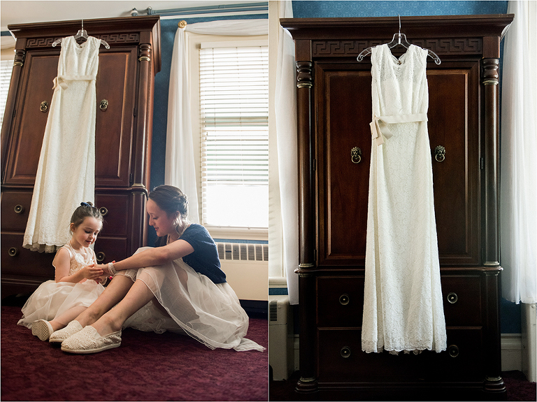 wedding-dress-and-little-girls-examining-their-jewelry